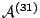$\mathcal{A}^{(31)}$
